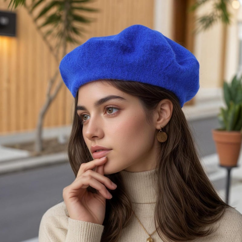 AURORAAEGIS French Beret Hats for Women - Classic Wool Beret Hats Soft Knit Winter Cloche for Daily Outfits - Image 2